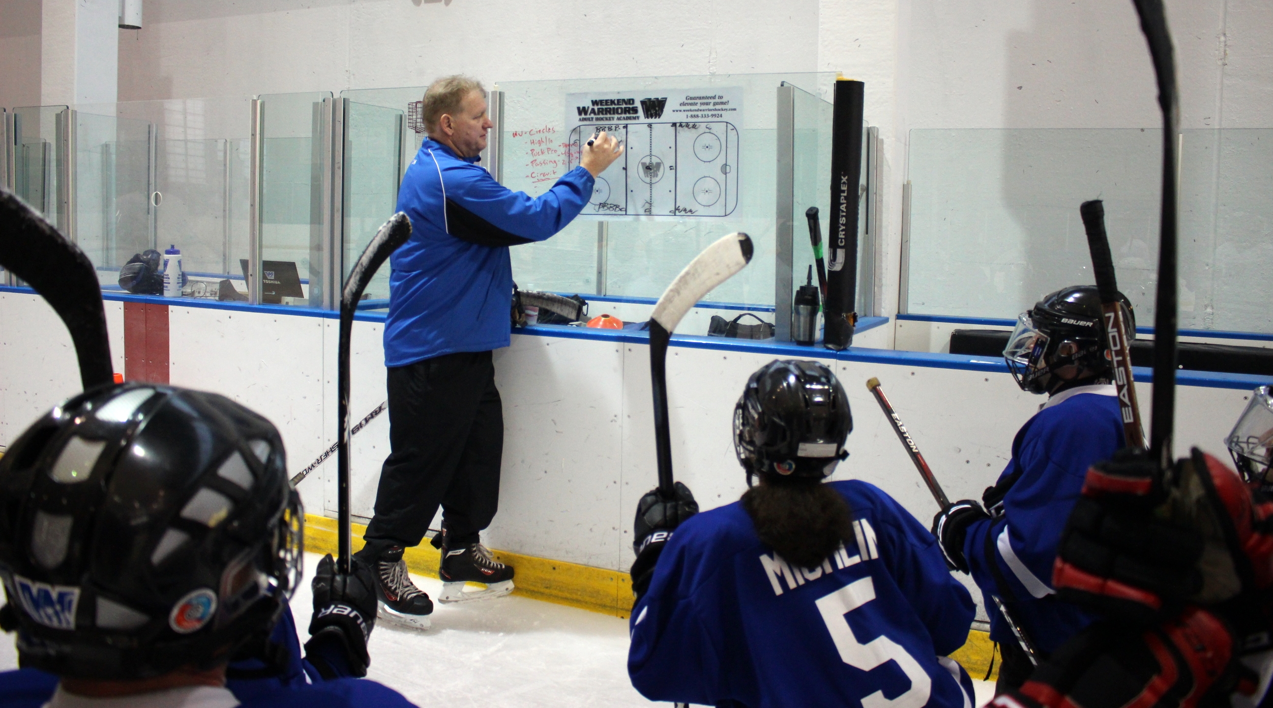 Coach Rob draws up ther next drill