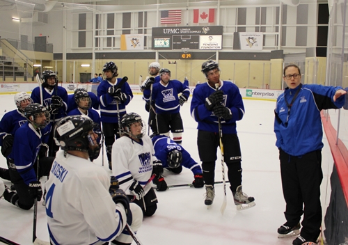 Coach Mox explains a drill