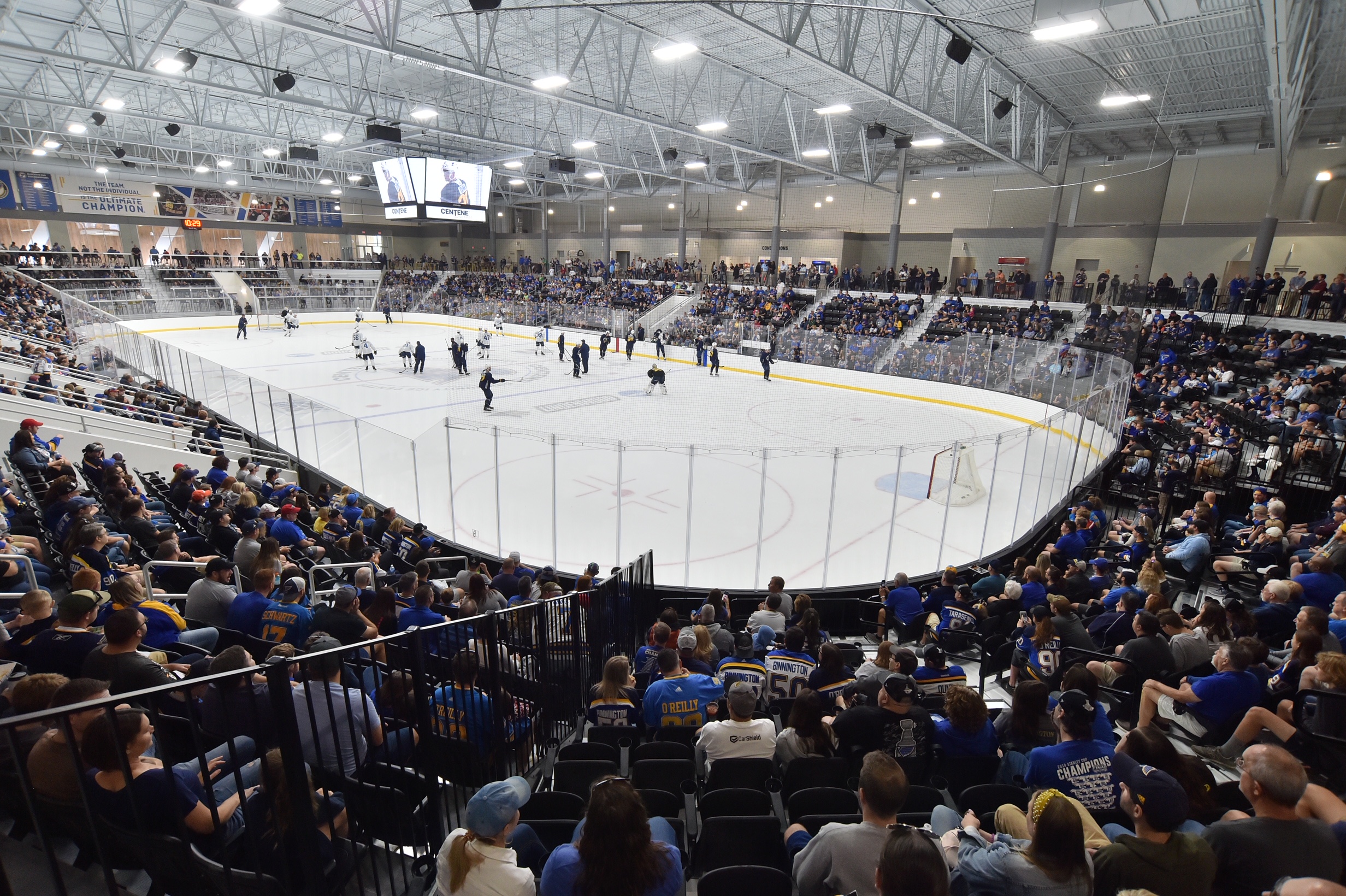 centene community ice center stick and puck